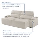 Sofá Retrátil E Reclinável 4 Lugares Com Entrada Usb E Porta