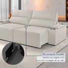 Sofá Retrátil E Reclinável 4 Lugares Com Entrada Usb E Porta