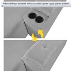 Sofá Retrátil E Reclinável 4 Lugares Com Entrada Usb E Porta