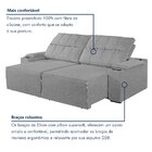 Sofá Retrátil E Reclinável 4 Lugares Com Entrada Usb E Porta