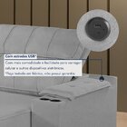 Sofá Retrátil E Reclinável 4 Lugares Com Entrada Usb E Porta