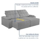 Sofá Retrátil E Reclinável 4 Lugares Com Entrada Usb E Porta