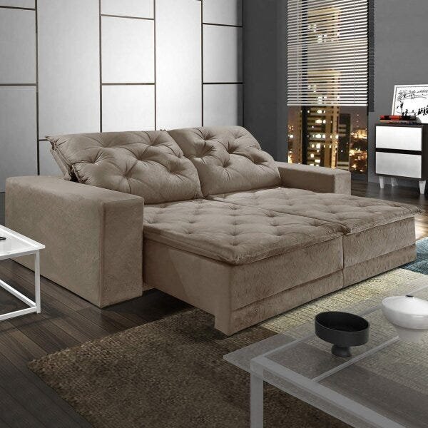 Sofá Retrátil E Reclinável 4 Lugares M79 Espresso Móveis Sued