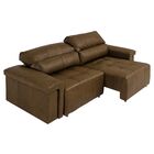 Sofá Retrátil E Reclinável 4 Lugares Maitê 256 Cm Couro Casta