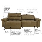 Sofá Retrátil E Reclinável 4 Lugares Maitê 256 Cm Couro Marro