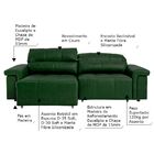 Sofá Retrátil E Reclinável 4 Lugares Maitê 256 Cm Couro Verde