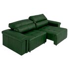 Sofá Retrátil E Reclinável 4 Lugares Maitê 256 Cm Couro Verde