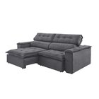 Sofá Retrátil E Reclinável 4 Lugares Marrocos  Grafite