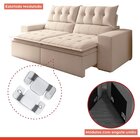 Sofá Retrátil E Reclinável 4 Lugares Pillowtop Duplo Paris