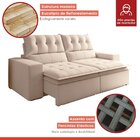 Sofá Retrátil E Reclinável 4 Lugares Pillowtop Duplo Paris