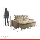 Sofá Retrátil E Reclinável 4 Lugares Pillowtop Duplo Paris  C