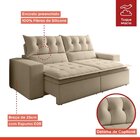 Sofá Retrátil E Reclinável 4 Lugares Pillowtop Duplo Paris  C