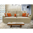 Sofá Retrátil E Reclinável 4 Lugares Rubi 2,50m - Suede Bege