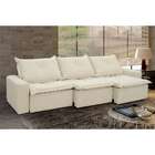 Sofá Retrátil E Reclinável 4 Lugares Scarlet Bege 260 Cm