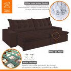 Sofá Retrátil E Reclinável 5 Lugares 250cm Bérgamo  Veludo Ma