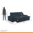 Sofá Retrátil E Reclinável 5 Lugares 250cm Colorado Montano E