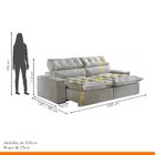 Sofá Retrátil E Reclinável 5 Lugares 250cm Colorado Montano E