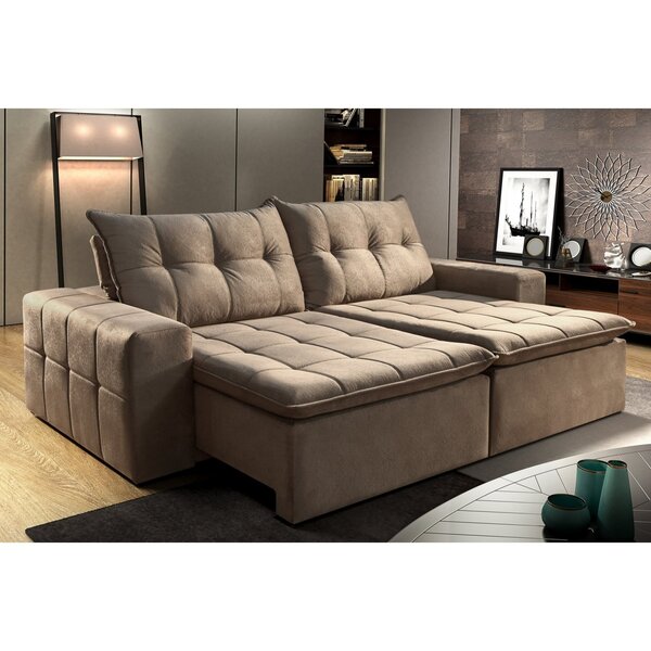 Sofá Retrátil E Reclinável 5 Lugares 250cm Espresso Móveis Ma