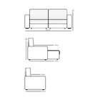 Sofá Retrátil E Reclinável 5 Lugares 252cm Vancouver  Cinza