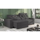 Sofá Retrátil E Reclinável 5 Lugares 252cm Vancouver  Cinza