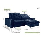 Sofá Retrátil E Reclinável 5 Lugares 264cm X 108cm Lisboa Est