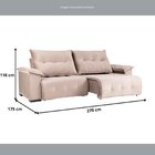 Sofá Retrátil E Reclinável 5 Lugares 270 Cm Maserati Cappucci