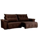 Sofá Retrátil E Reclinável 5 Lugares 270 Cm Maserati Chocolate