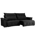 Sofá Retrátil E Reclinável 5 Lugares 270 Cm Maserati Preto