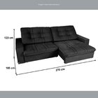 Sofá Retrátil E Reclinável 5 Lugares 270 Cm Turim Duplo Molej