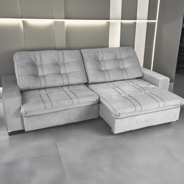 Sofá Retrátil E Reclinável 5 Lugares 270 Cm Turim Duplo Molej