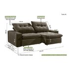 Sofá Retrátil E Reclinável 5 Lugares 274cm X 108cm Monza Esto