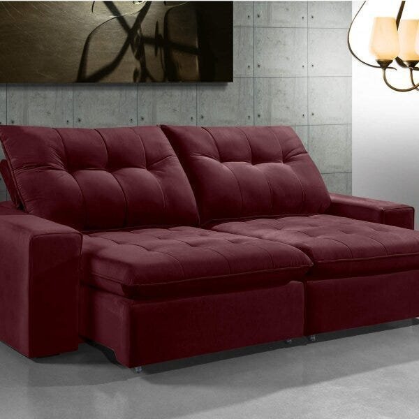 Sofá Retrátil E Reclinável 5 Lugares 274cm X 108cm Monza Esto