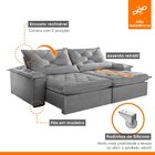 Sofá Retrátil E Reclinável 5 Lugares 280cm Diamond Super Pill