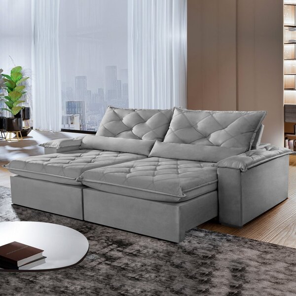 Sofá Retrátil E Reclinável 5 Lugares 280cm Diamond Super Pill