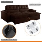 Sofá Retrátil E Reclinável 5 Lugares 280cm Hermon Super Pillo