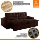 Sofá Retrátil E Reclinável 5 Lugares 280cm Hermon Super Pillo