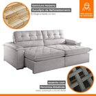 Sofá Retrátil E Reclinável 5 Lugares 280cm Hermon Super Pillo