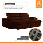 Sofá Retrátil E Reclinável 5 Lugares 280cm Vanilla  Veludo Ma