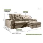 Sofá Retrátil E Reclinável 5 Lugares 284cm X 108cm Lisboa Est