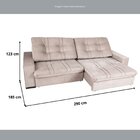 Sofá Retrátil E Reclinável 5 Lugares 290 Cm Turim Duplo Molej