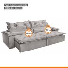 Sofá Retrátil E Reclinável 5 Lugares 290cm Agatha  Veludo Cin