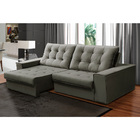 Sofá Retrátil E Reclinável 5 Lugares 290cm Alice Tecido Velud