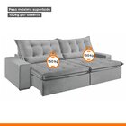 Sofá Retrátil E Reclinável 5 Lugares 290cm Bérgamo  Veludo Ci