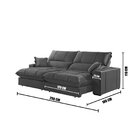 Sofá Retrátil E Reclinável 5 Lugares 290cm Com Molas Ensacada