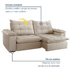 Sofa Retrátil E Reclinável 5 Lugares 290cm Espanha Veludo   B