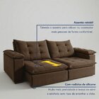 Sofa Retrátil E Reclinável 5 Lugares 290cm Espanha Veludo  Ma
