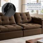 Sofa Retrátil E Reclinável 5 Lugares 290cm Espanha Veludo  Ma