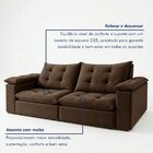 Sofa Retrátil E Reclinável 5 Lugares 290cm Espanha Veludo  Ma