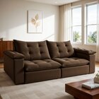 Sofa Retrátil E Reclinável 5 Lugares 290cm Espanha Veludo  Ma