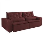 Sofá Retrátil E Reclinável 5 Lugares 290cm Macaé  Vermelho